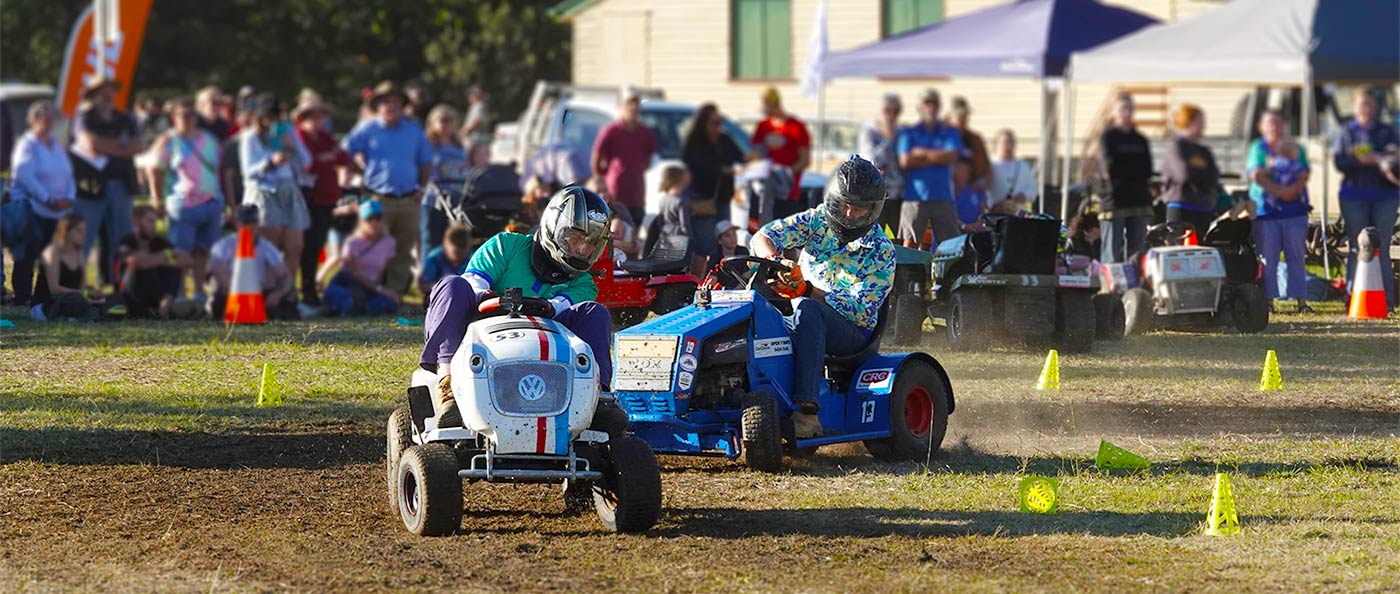 Mower Racing at the Esk Show